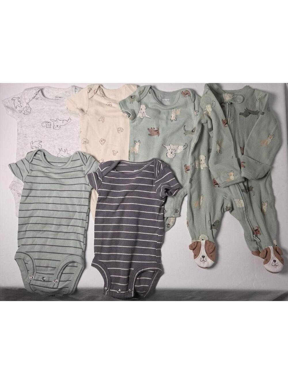 Carter's Baby Bodysuits and Footed Sleepers Set - Dog Print